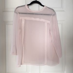 LC Lauren Conrad Lace-Trime Blouse